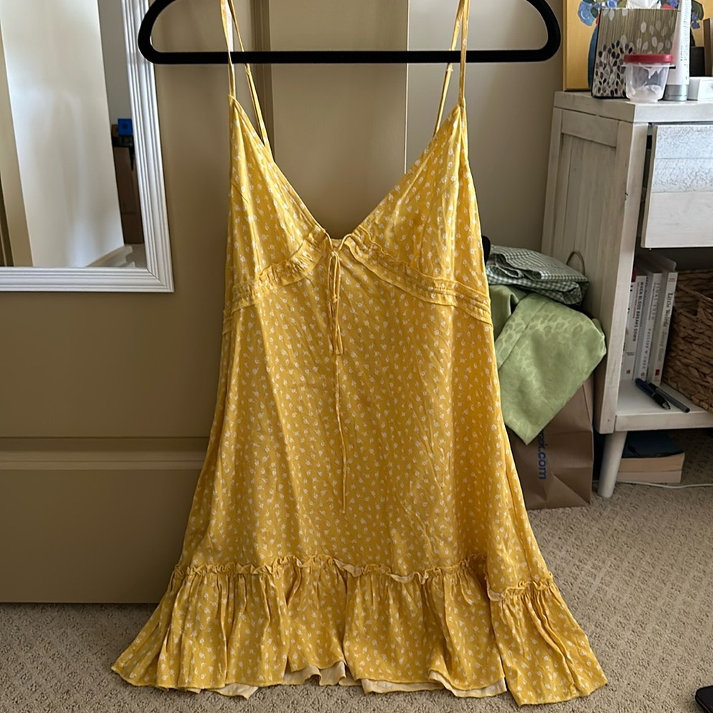 LA hearts yellow floral sun dress